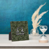 Plaque Photo Libra Zodiac Symbole de Green Digital Camouflage (Insitu)