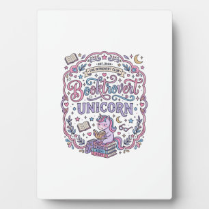 Plaque Photo Licorne Booktrovert Licorne Amusant Cadeau Mignon 