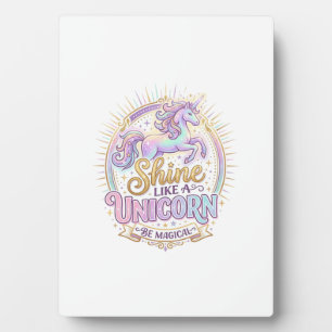 Plaque Photo Licorne Brille Comme une Licorne POD Prêt Marché