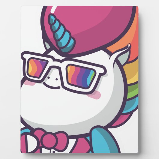 Plaque Photo licorne cool (Devant)