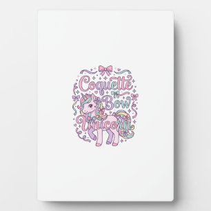 Plaque Photo Licorne Coquette Arc Licorne Mignonne Graphique Pa