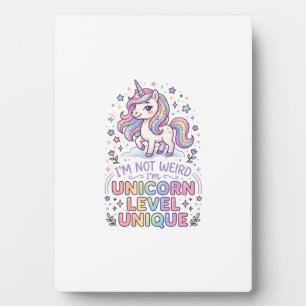 Plaque Photo Licorne Je ne suis pas bizarre, je suis licorne de