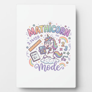 Plaque Photo Licorne Mathicorne Mode Typographie Adorable Desig