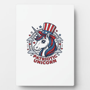 Plaque Photo Licorne Patriotique Gravure Vintage Graphique_1