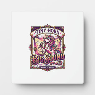 Plaque Photo Licorne Petite Corne Gros Son Stylé Merch Design_1