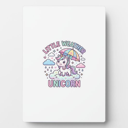 Plaque Photo Licorne Petite Licorne Météo Conception Graphique (Devant)