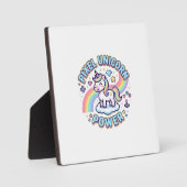 Plaque Photo Licorne Pixel Licorne Puissance Conception Graphiq (Recto)