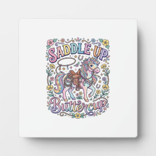 Plaque Photo Licou de licorne papillon coloré fond blanc