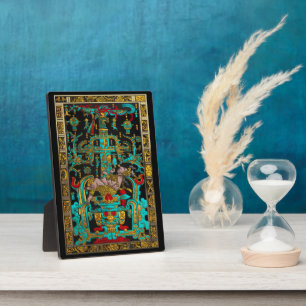 Plaque Photo Lid of Great Tomb of Pakal - Astronaut Palenque