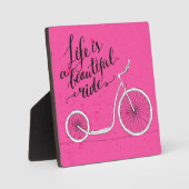 Plaque Photo Life Is A Beautiful Ride Pink (Recto)