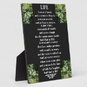 Plaque Photo LIFE poem (Côté)