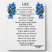 Plaque Photo LIFE poem (Devant)