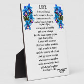 Plaque Photo LIFE poem (Côté)