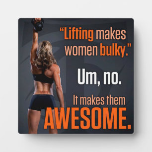 Plaque Photo Lifting rend les femmes géniales - Gym Inspiration