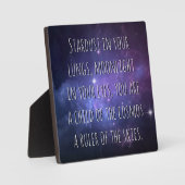 Plaque Photo Light Warrior Cosmos Poem (Recto)