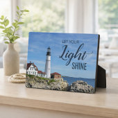 Plaque Photo Lighthouse Inspirational Quote