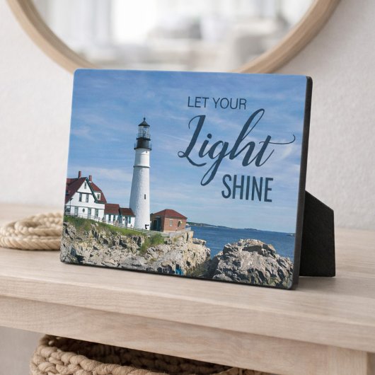Plaque Photo Lighthouse Inspirational Quote
