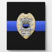 Plaque Photo Ligne bleue mince (Devant)