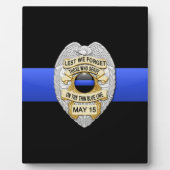 Plaque Photo Ligne bleue mince (Devant)