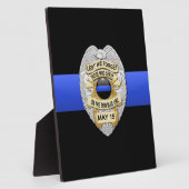 Plaque Photo Ligne bleue mince (Côté)