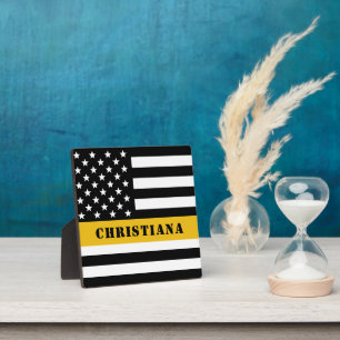 Plaque Photo Ligne mince or 911 Dispatcher USA