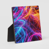 Plaque Photo Lignes de néon (Recto)