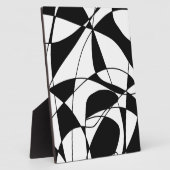 Plaque Photo Lignes noires et blanches, motif d'impression coul (Côté)