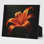 Plaque Photo Lily orange sur noir (Côté)