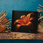Plaque Photo Lily orange sur noir (Côté)