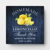 Plaque Photo Limoncello Lemons Blue Wood Imprimer Mariage (Devant)