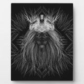 Plaque Photo Lion avec monogramme de couronne (Devant)