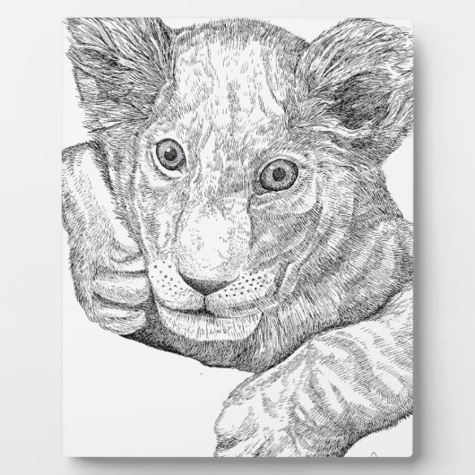 Plaque Photo Lion Cub (Devant)
