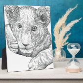 Plaque Photo Lion Cub (Côté)