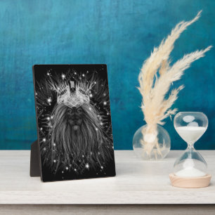 Plaque Photo Lion d'étoile avec monogramme de couronne