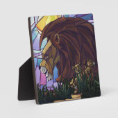 Plaque Photo Lion et petits (Recto)