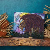 Plaque Photo Lion et petits (Côté)