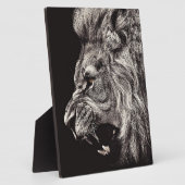 Plaque Photo Lion homme en colère (Côté)