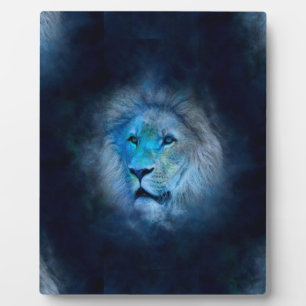 Plaque Photo lion leo
