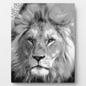 Plaque Photo Lion noir blanc (Devant)