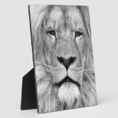 Plaque Photo Lion noir et blanc (Côté)