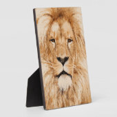 PLAQUE PHOTO LION PORTRAIT (Côté)