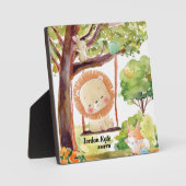 Plaque Photo Lion, Renard, Lapin et Oiseaux Brut Nature (Recto)