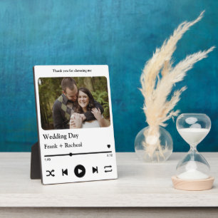 Plaque Photo Liste de lecture de musique de chanson photo perso