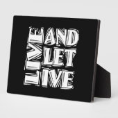 Plaque Photo Live and Let Live 12 Step Recovery Slogan Quote (Côté)