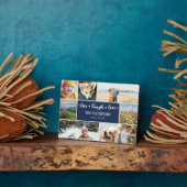 Plaque Photo Live Laugh Love Navy Blue Photo Collage (Côté)