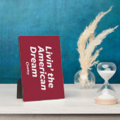 Plaque Photo Livin' le rêve américain (Côté)