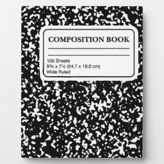 Plaque Photo Livre de composition (Devant)