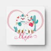 Plaque Photo Llama d'amour  (Devant)