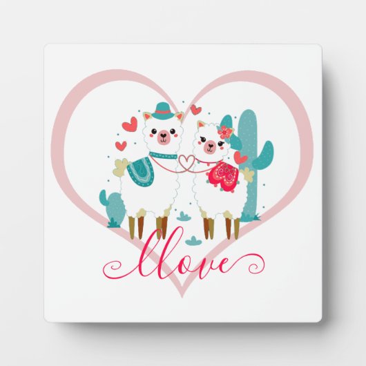 Plaque Photo Llama Llove (Devant)