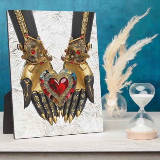 Plaque Photo L'offre - Coeur dans les mains (Côté)